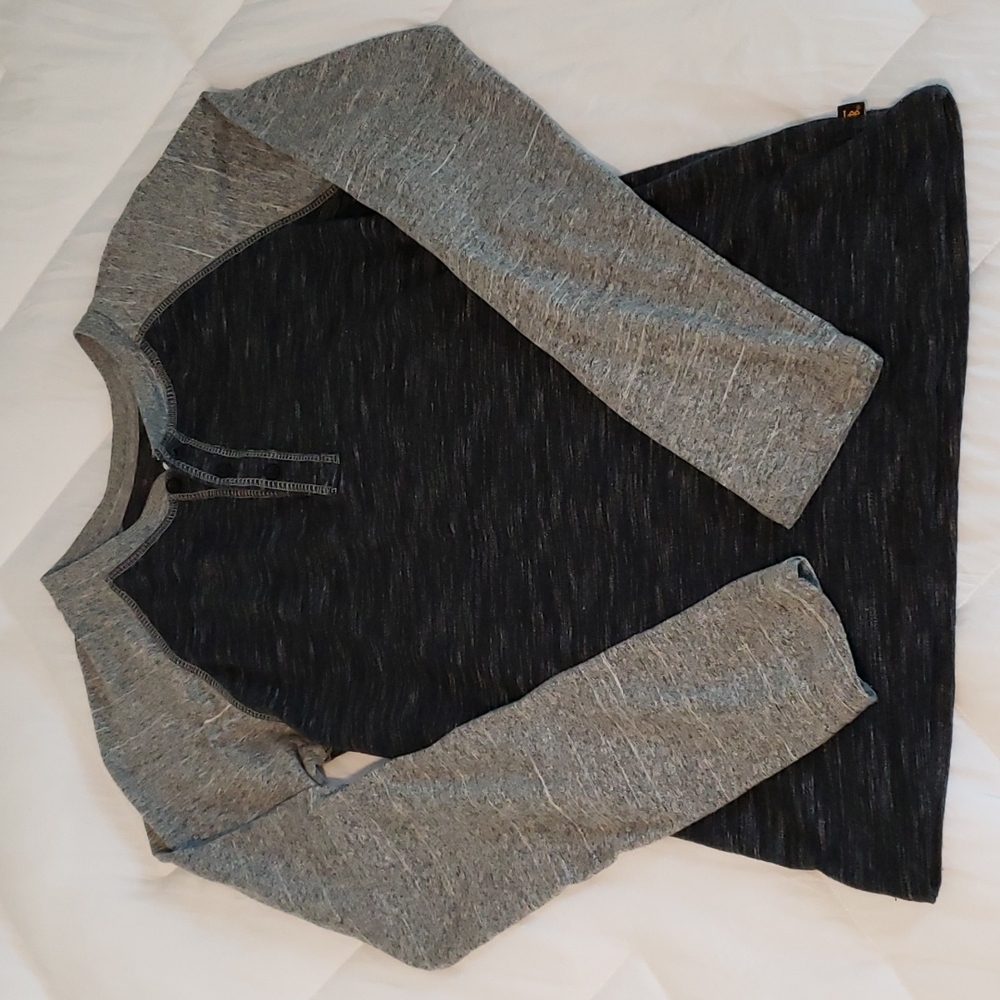 Long Sleeved Henley T-Shirt, Lee, XL (18/20)
